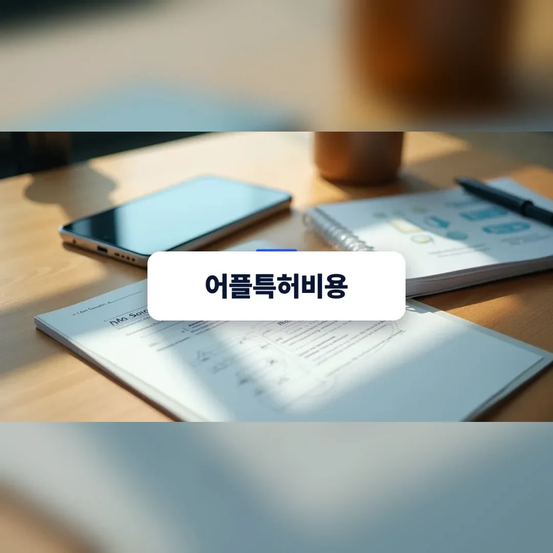 어플특허비용과 앱 개발 기획서를 검토하는 깔끔한 책상 위 모습