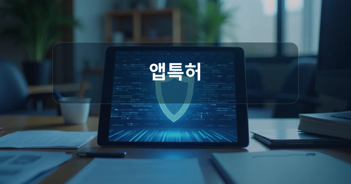 앱특허와 기술 보호를 상징하는 이미지