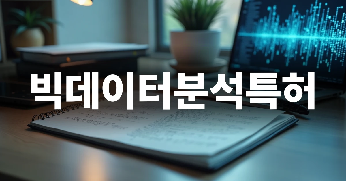 빅데이터분석특허 출원과 권리화 기준을 검토하는 업무 공간