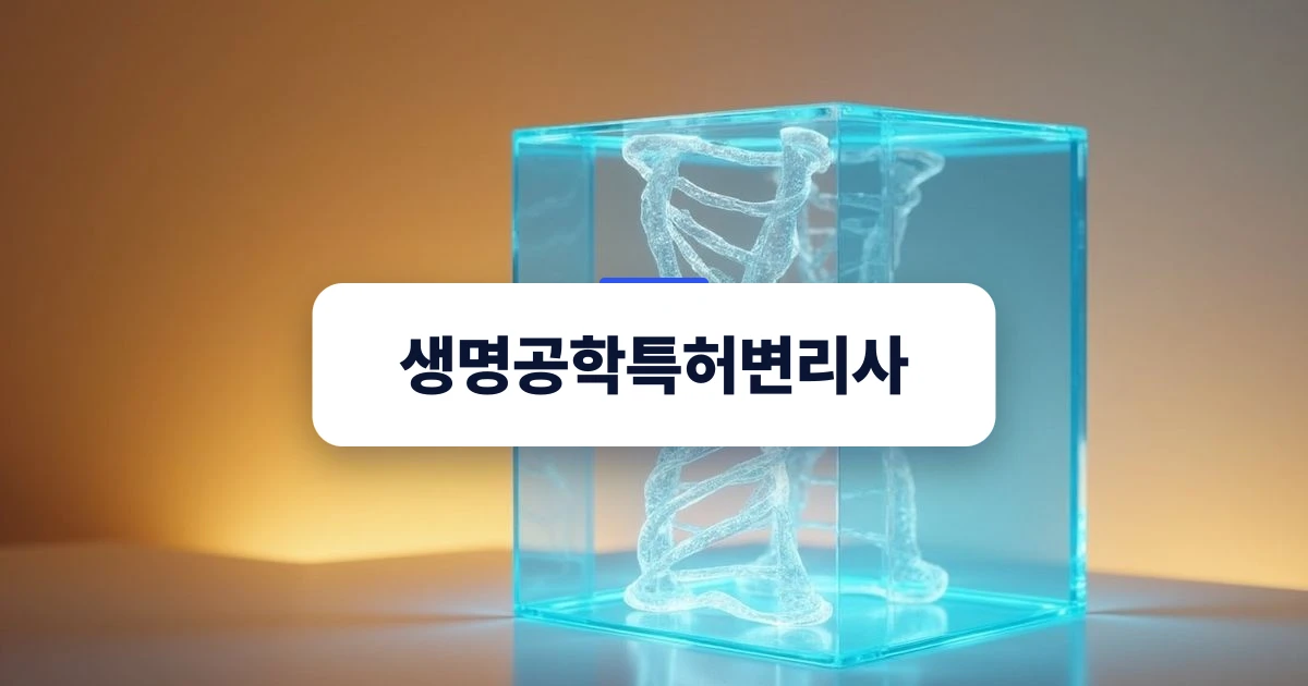 투명한 아크릴 상자 안의 유전자 구조 모형