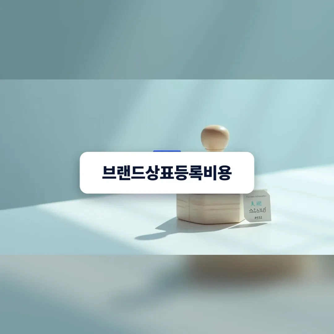 브랜드상표등록비용 — 밝은 탁자 위 나무 손잡이 도장과 작은 블록