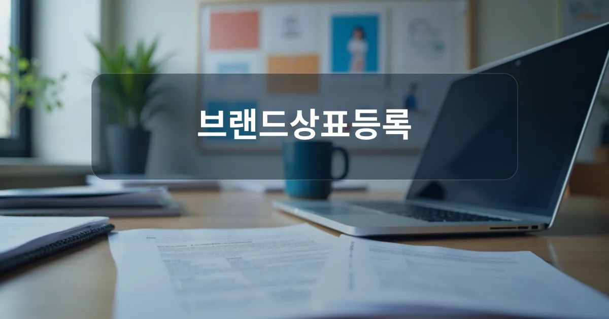 브랜드상표등록 개념을 검토하는 업무 공간