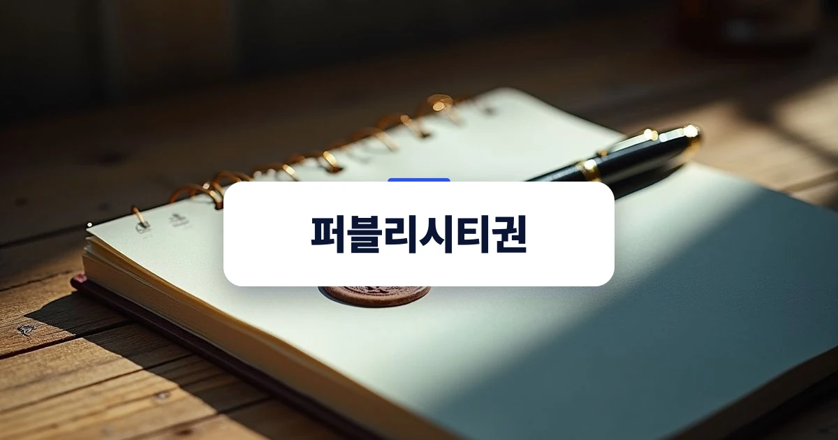 퍼블리시티권 — 고급 가죽 노트와 만년필이 놓인 목재 책상 위 분위기