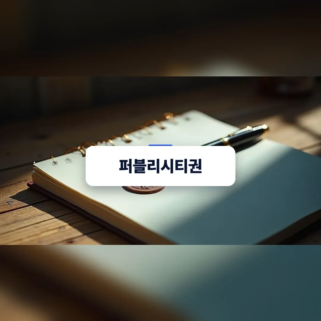 퍼블리시티권 — 고급 가죽 노트와 만년필이 놓인 목재 책상 위 분위기