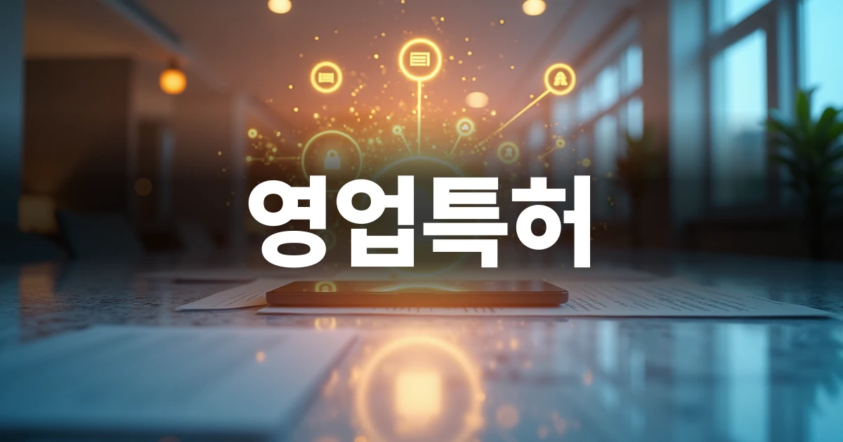 영업특허의 논리적인 구조를 시각화한 이미지