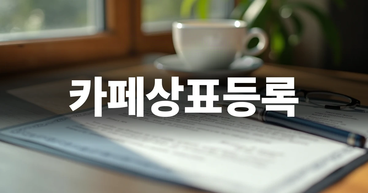 카페상표등록 권리를 증명하는 공식 문서
