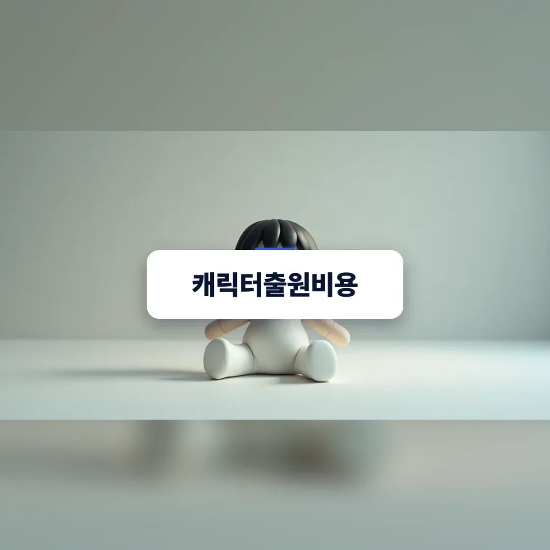 캐릭터출원비용 — 흰 탁자 위에 앉아 있는 단발머리 캐릭터 피규어