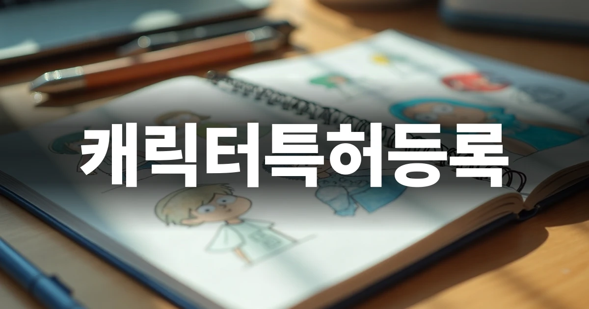 캐릭터 디자인 스케치가 담긴 작업 노트