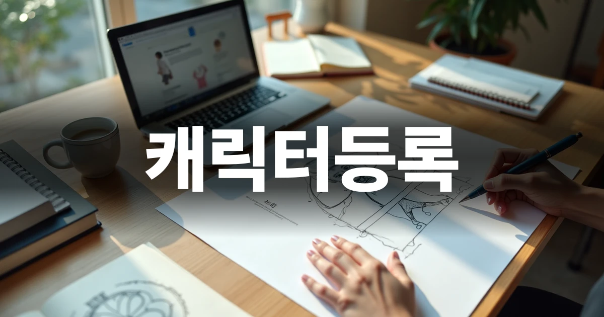 캐릭터등록을 고민하는 창작자의 작업 공간