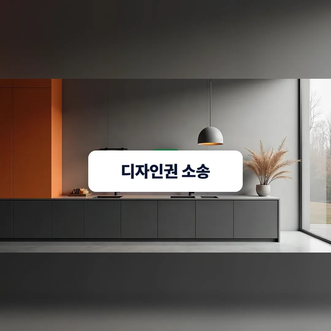 디자인권 소송 — 작업대 위에 나란히 놓인 두 가지 가전 시제품의 외관 형상과 곡률을 비교하는 디자인 연구실 장면
