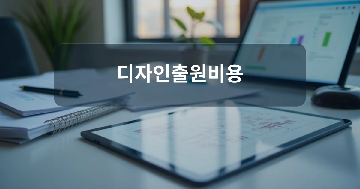 디자인출원비용과 지식재산권을 검토하는 사업자의 업무 공간