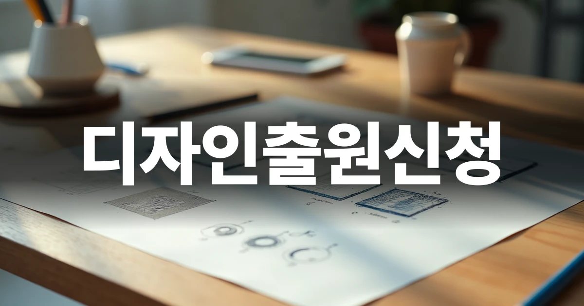 디자인 설계도면과 창의적인 작업 공간