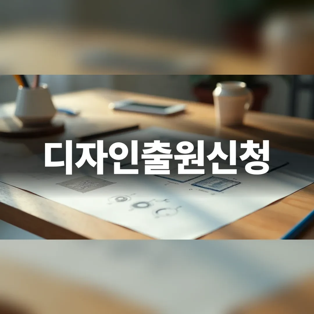디자인 설계도면과 창의적인 작업 공간