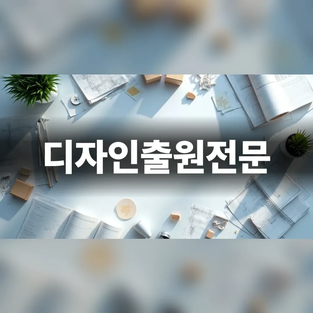 디자인출원전문 과정을 준비하는 도면과 설계 도구