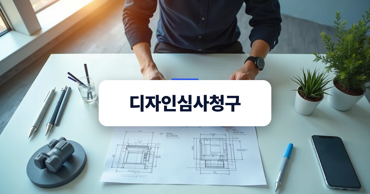 디자인심사청구 — 제품 시제품과 도면을 비교 분석하고 있는 한국인 가구 디자이너