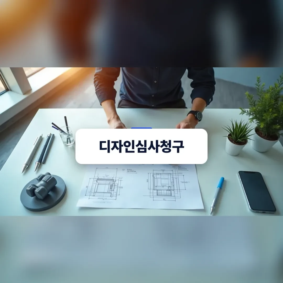 디자인심사청구 — 제품 시제품과 도면을 비교 분석하고 있는 한국인 가구 디자이너