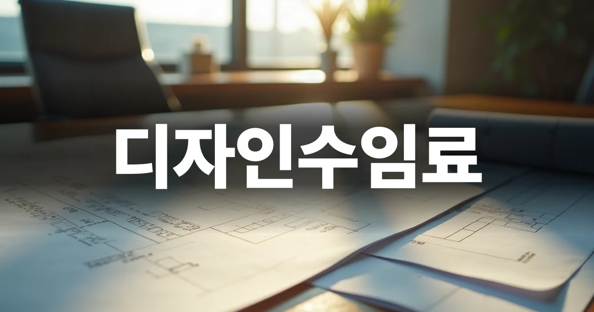 책상 위에 놓인 디자인 설계 도면과 문서들