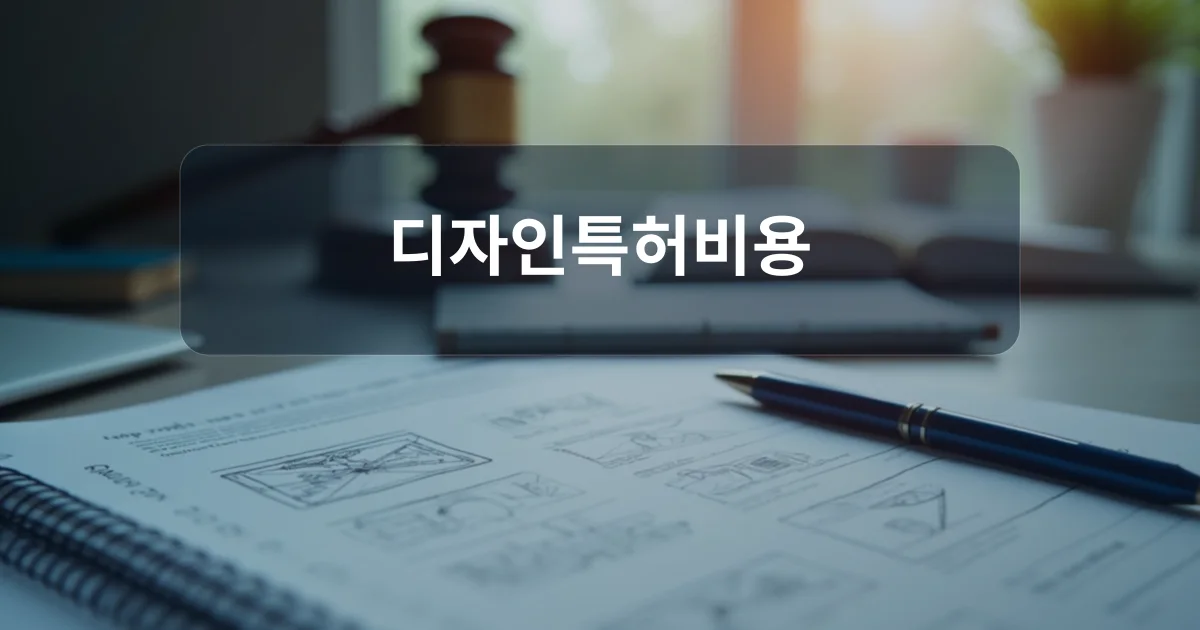 디자인특허비용 개념을 고민하는 사업자의 책상 풍경