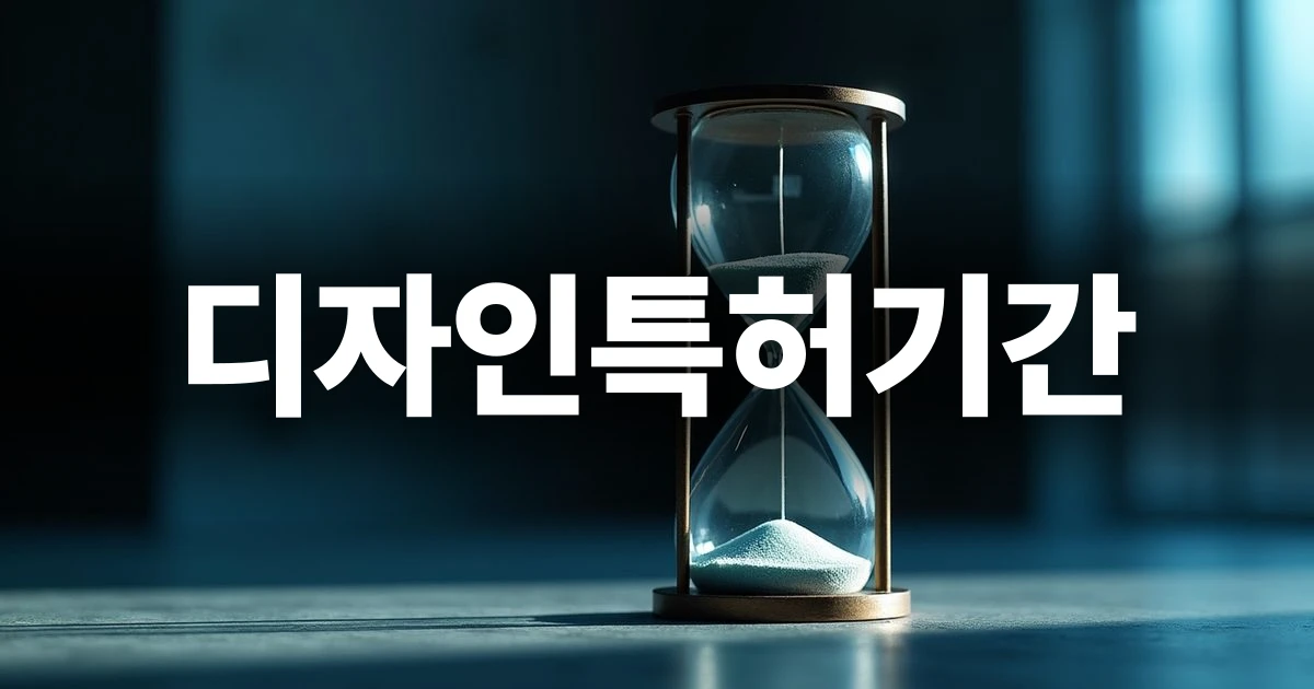디자인특허기간을 나타내는 시간의 흐름을 상징하는 추상적 이미지