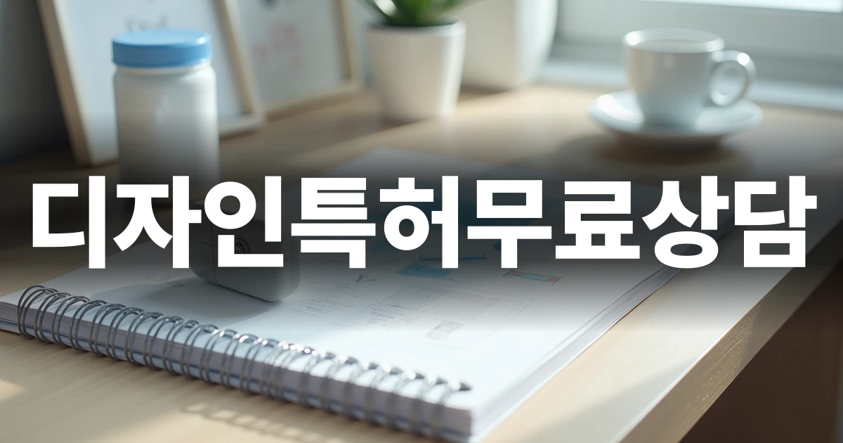 디자인특허무료상담을 준비하는 깔끔한 제품 스케치와 프로토타입 책상