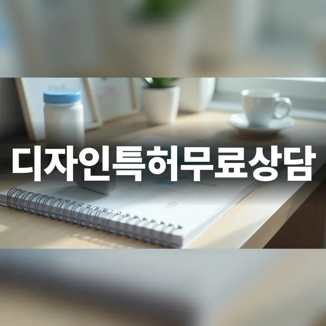 디자인특허무료상담을 준비하는 깔끔한 제품 스케치와 프로토타입 책상