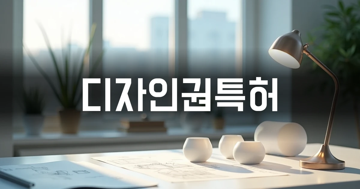 디자인권특허 개념을 검토하는 현대적인 업무 공간의 모습