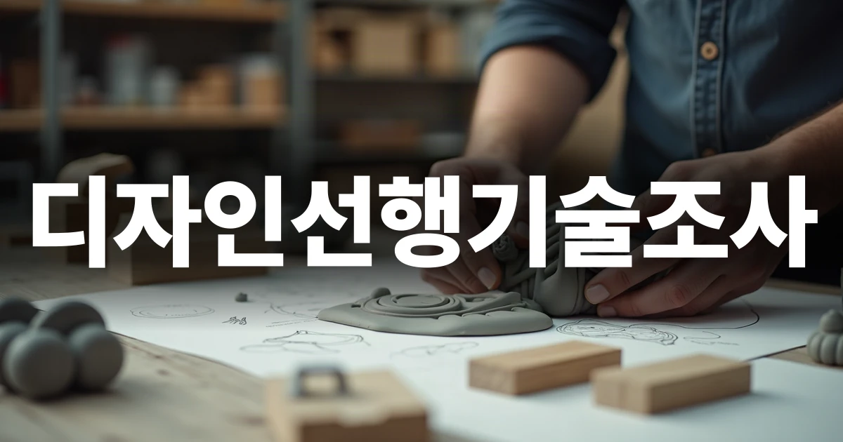 디자이너가 작업대 위에서 클레이로 만든 제품 프로토타입의 형태를 검토하는 모습