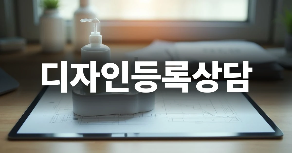 디자인등록상담을 검토하는 제품 시제품과 스케치