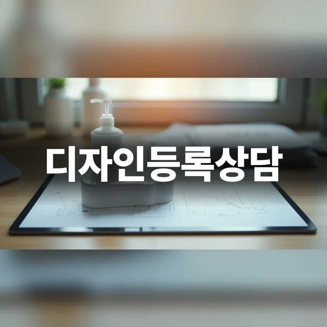 디자인등록상담을 검토하는 제품 시제품과 스케치