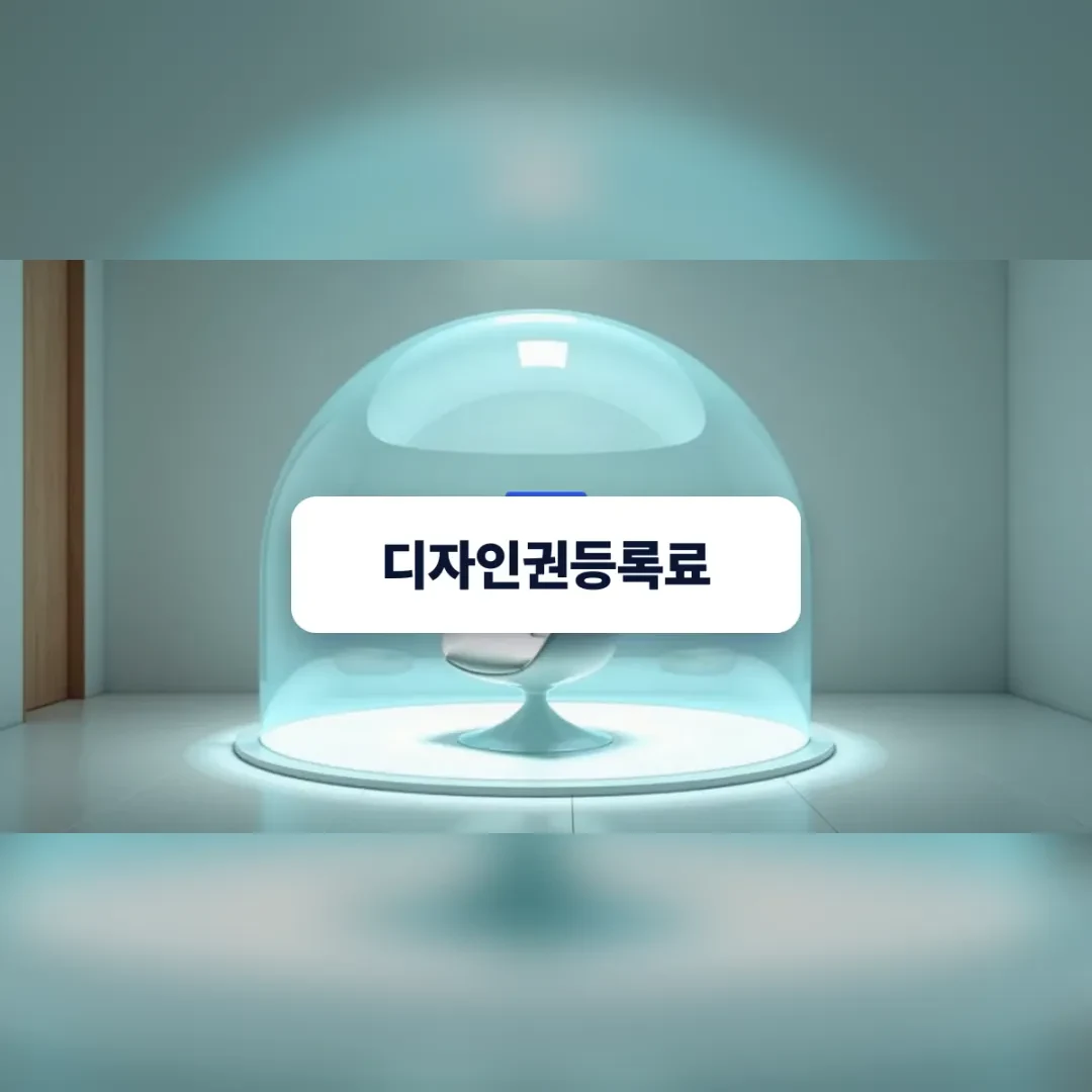 디자인권등록료 — 빛나는 받침 위를 덮은 투명 유리 돔
