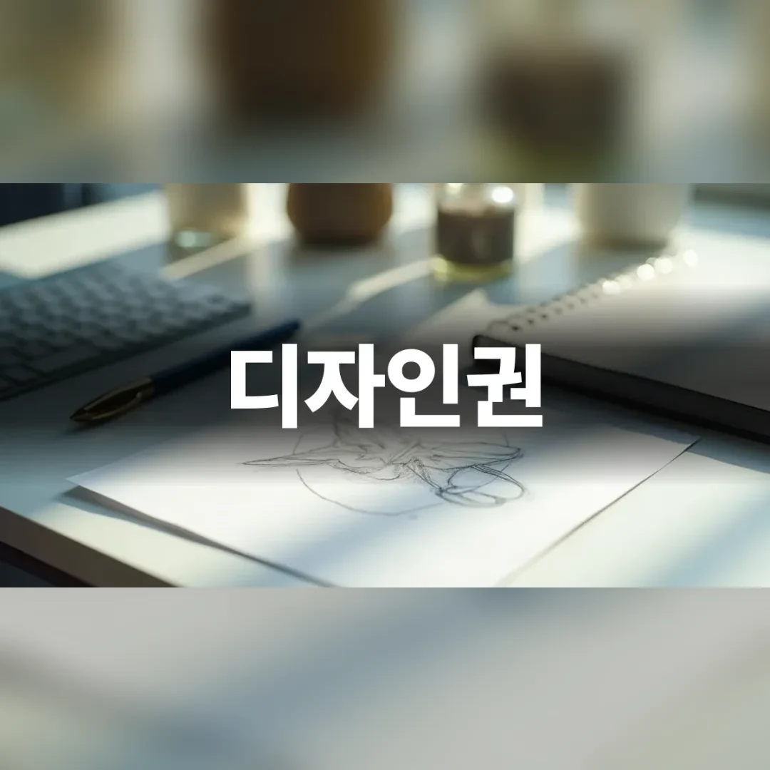 디자인권 — 키보드 옆에 놓인 연필 스케치 종이