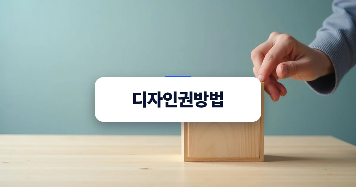 성공적인 디자인권 확보를 상징하는 제품 모델링과 디자이너의 손