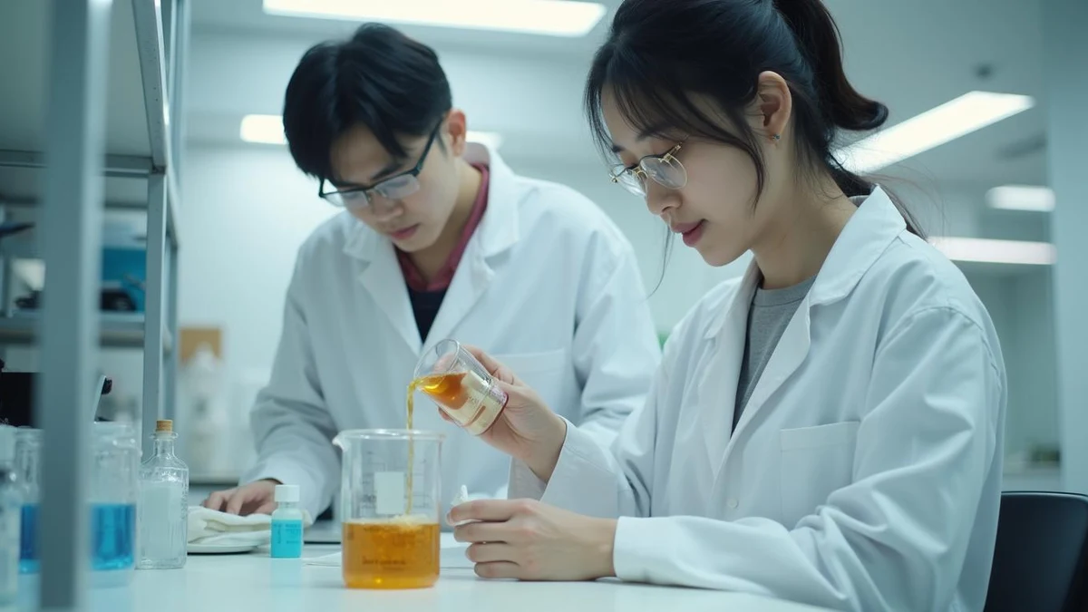 세제 제조 공정 및 배합 비율을 검토 중인 한국인 개발자