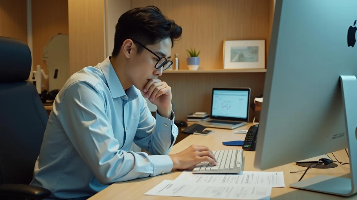등록된 특허 권리 유지 기간을 확인하는 한국인 사업자