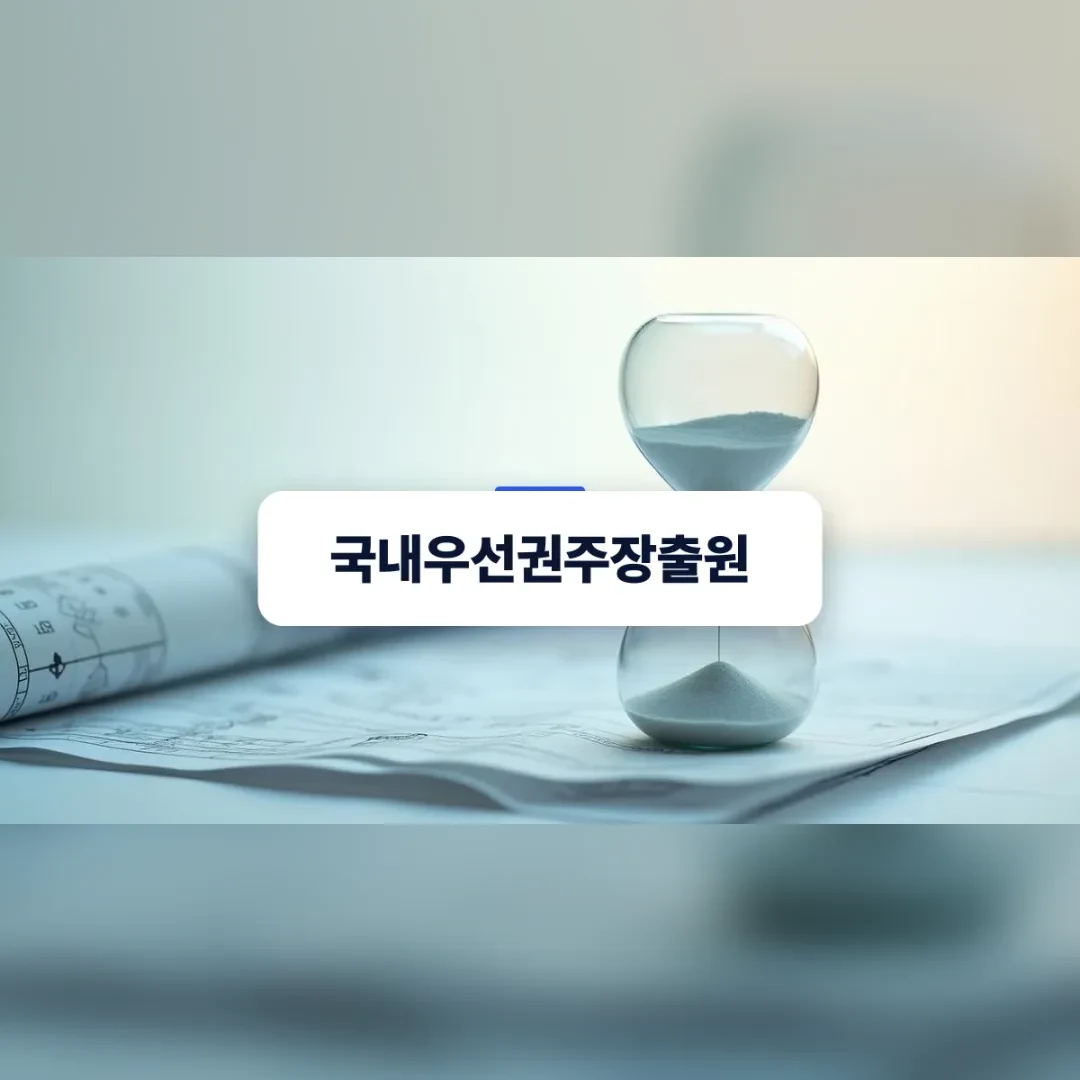 국내우선권주장출원 — 도면 위에 놓인 모래시계