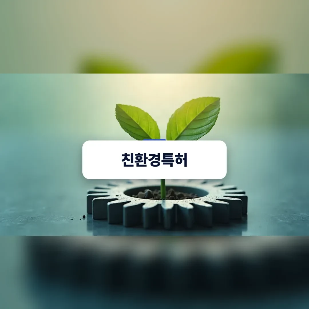 친환경특허 — 톱니바퀴 가운데 흙에서 자라난 새싹