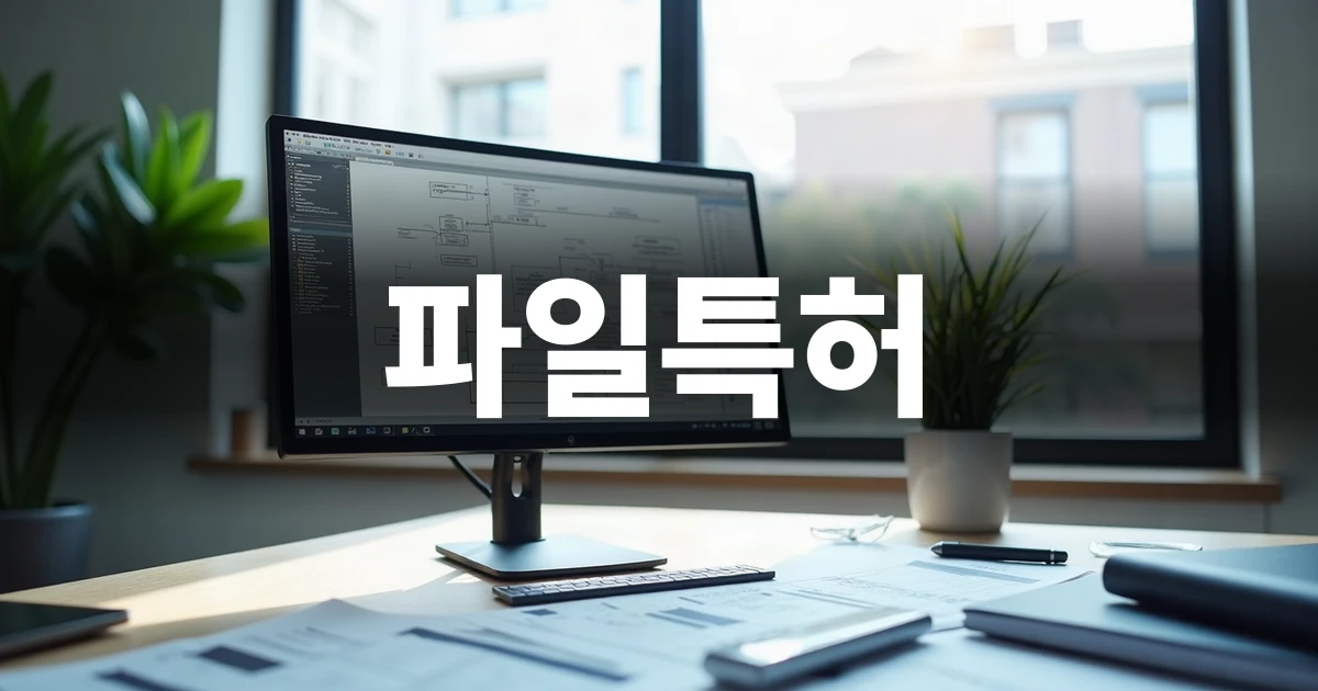 파일특허 출원을 검토하는 차분한 사업가의 작업 환경