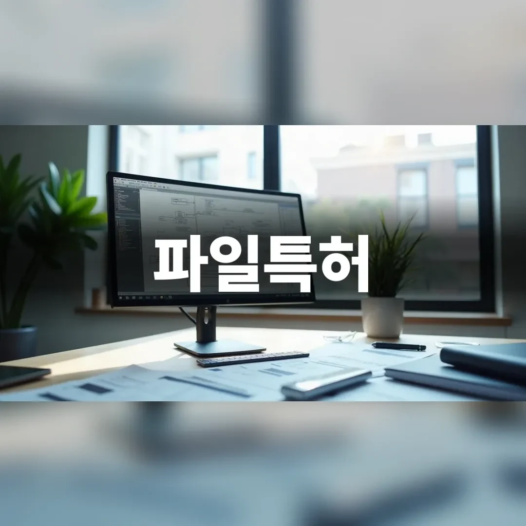 파일특허 출원을 검토하는 차분한 사업가의 작업 환경