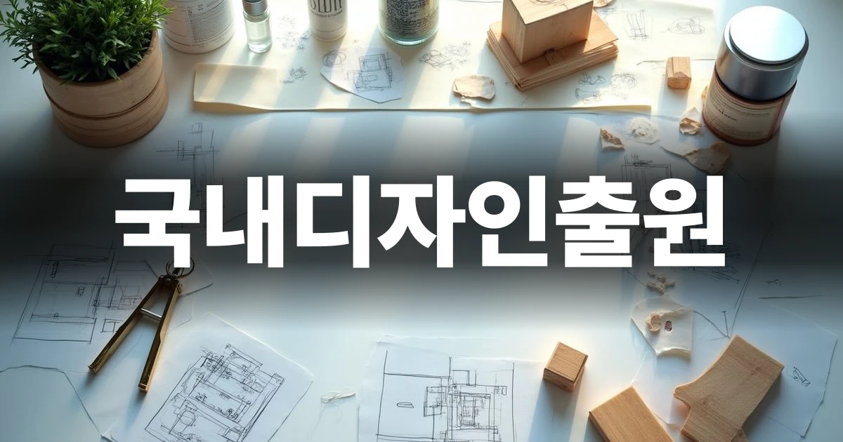 국내디자인출원 준비를 위한 제도 설계 도면과 모형