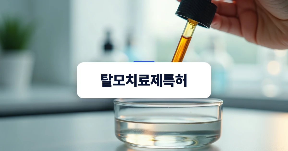 탈모치료제특허 출원 시 유효성 평가와 신규성 상실 방지 전략을 설명하는 이미지