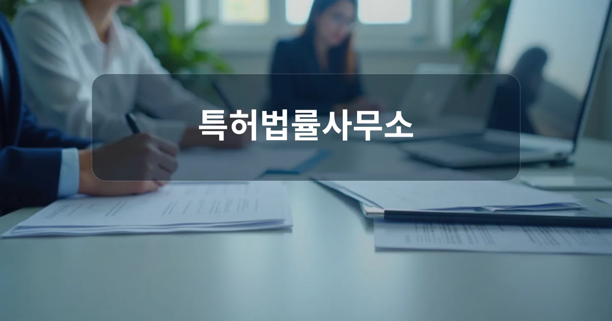 특허법률사무소 상담 장면