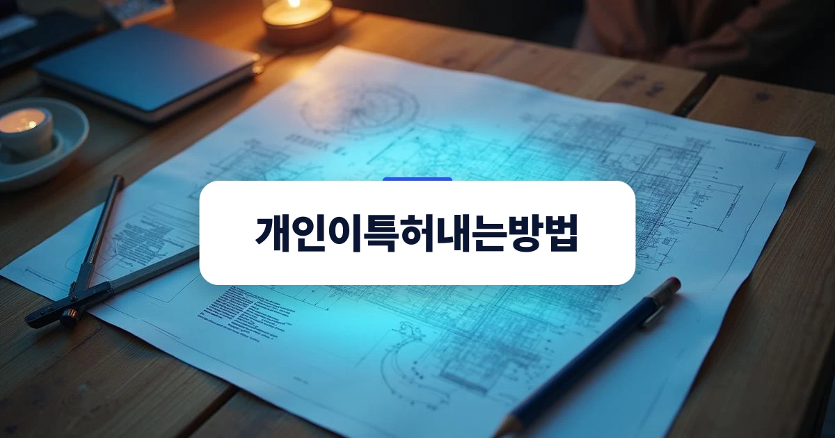 셀프 특허 출원을 위한 기획 및 설계 단계를 상징하는 지식재산권 이미지