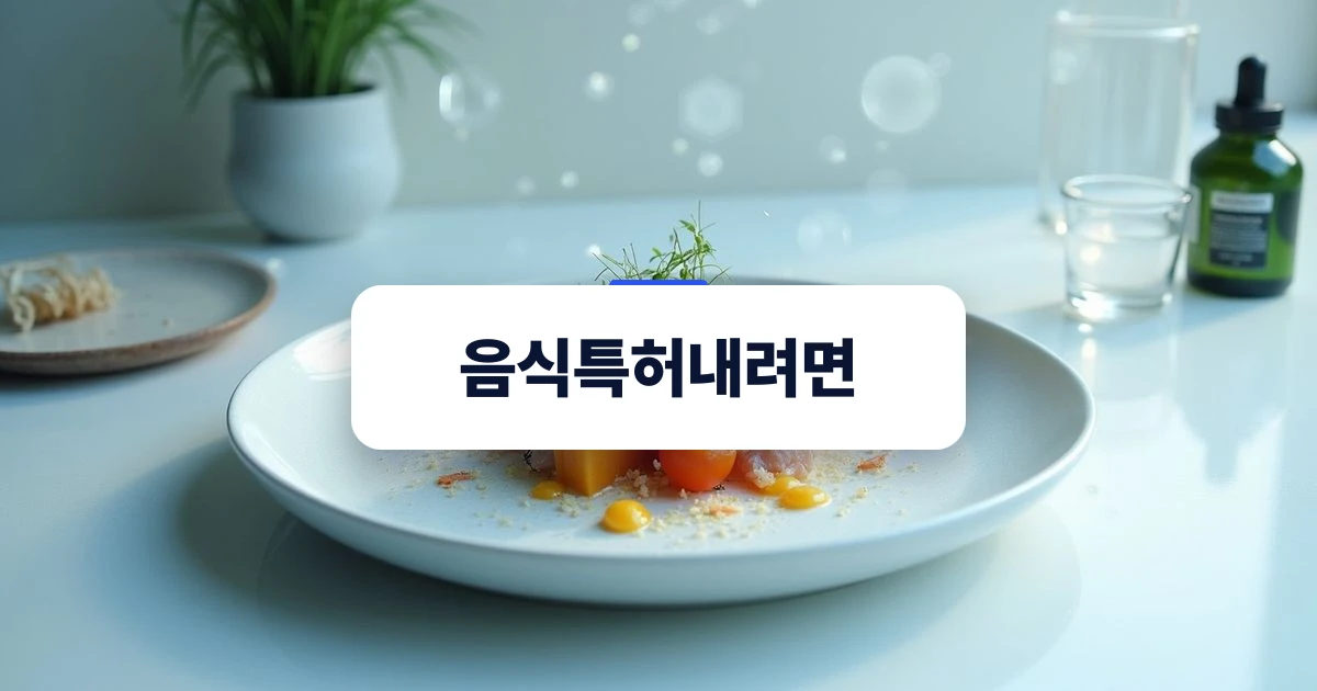 현대적인 요리와 과학적 구조가 융합된 음식특허 이미지