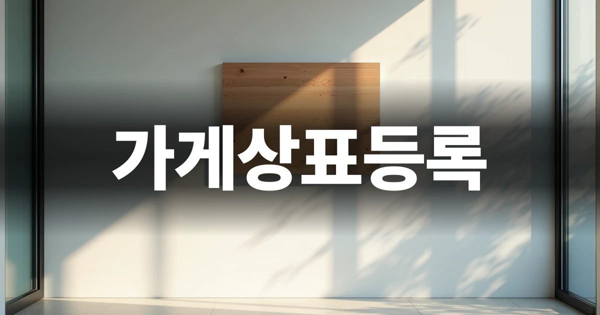 가게상표등록을 고민하는 사업자를 위한 매장 전경