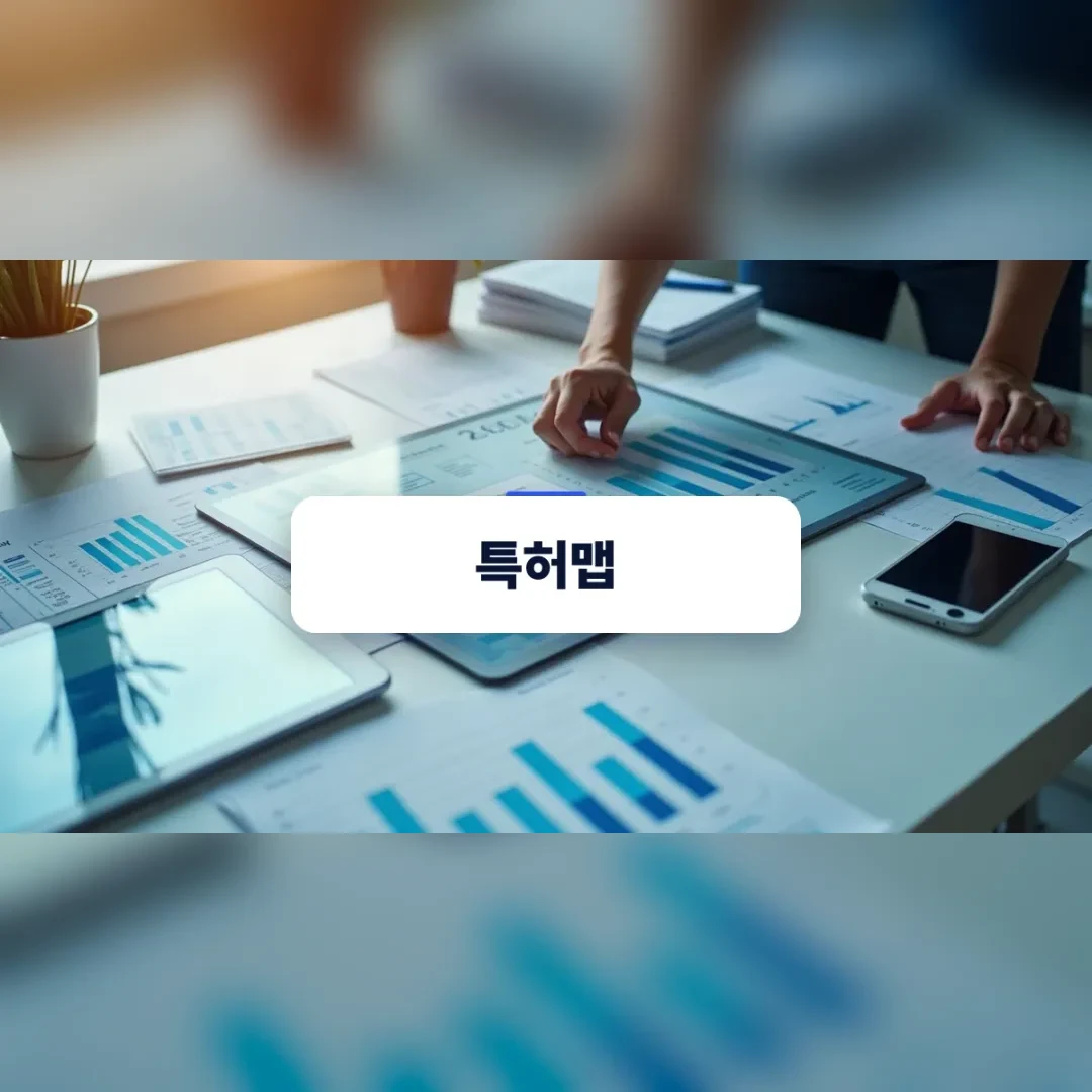 책상 위에 놓인 태블릿과 설계 도면들로 분석 전략을 짜는 모습