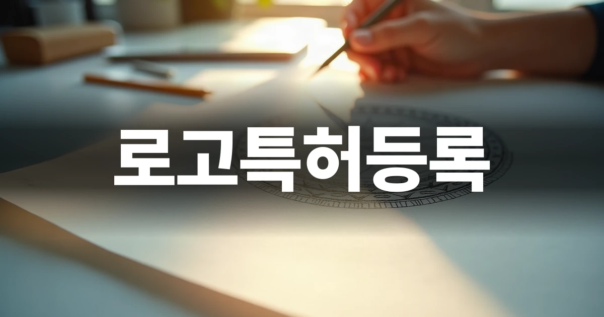 브랜드 로고 디자인 스케치 작업 중인 책상