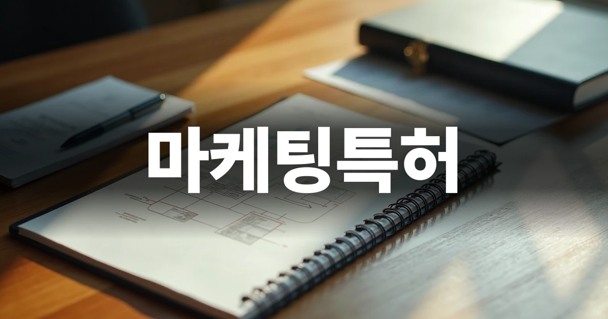 마케팅특허와 비즈니스 모델을 고민하는 사업가의 책상