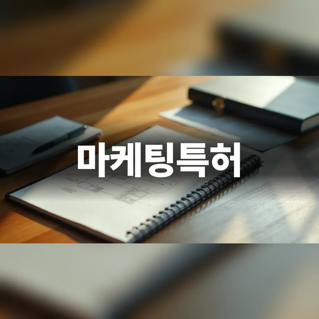 마케팅특허와 비즈니스 모델을 고민하는 사업가의 책상