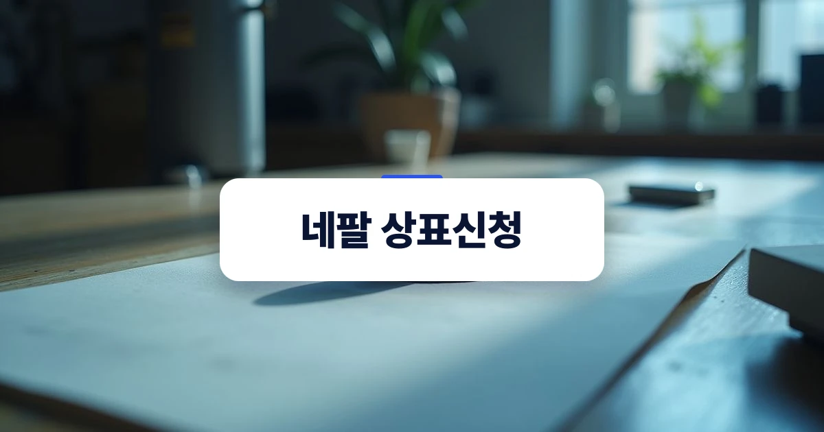 네팔 상표신청과 권리 확보를 상징하는 프레스 날인 장면