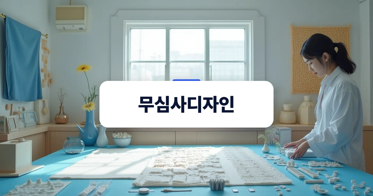패션 의류 및 잡화 제품의 디자인 기획과 원단 샘플이 정갈하게 놓인 스튜디오 작업대